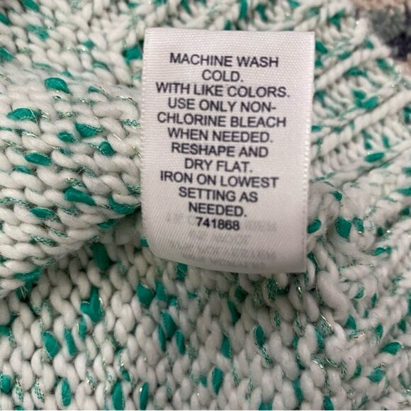 St John’s Bay Mint Green & White Knit Scoop Neck Pullover Long Sleeve Sweater XL - Picture 16 of 16